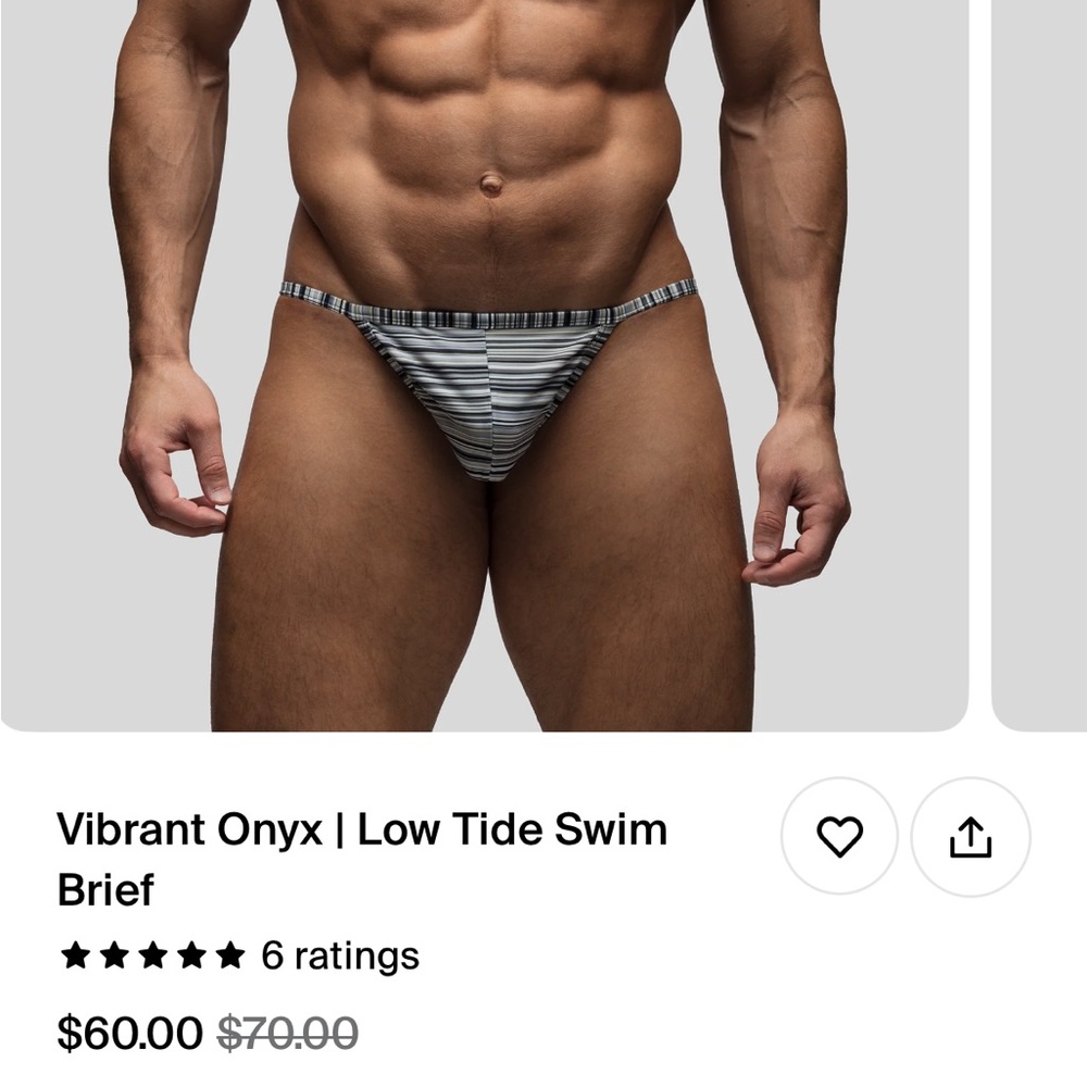 Black and White Swim Brief Sleek Design